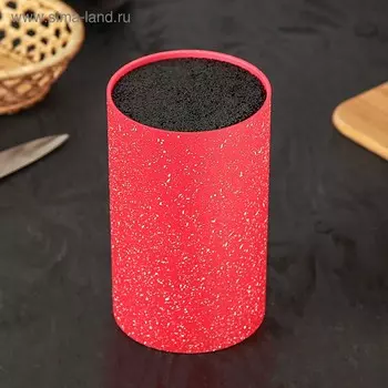 Подставка для ножей с наполнителем Доляна «Зефир», 1118 см, красная