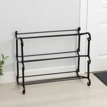 Подставка для обуви «Наоми», 3 яруса, 703358 см, цвет чёрный