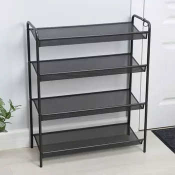 Подставка для обуви «Женева 24», 4 яруса, 652679,5 см, цвет графит