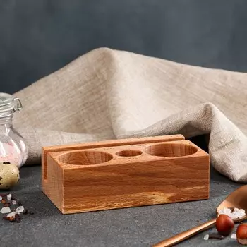 Подставка для приправ и зубочисток "Салфетница", 14 х 8 х 4 см, массив бука