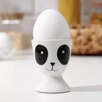 Подставка для яиц Доляна «Панда», 556.2 см, белая