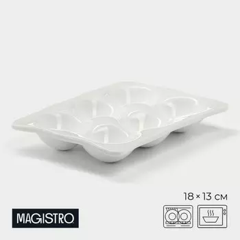 Подставка для яиц фарфорвая Magistro «Бланш», 1813 см, цвет белый
