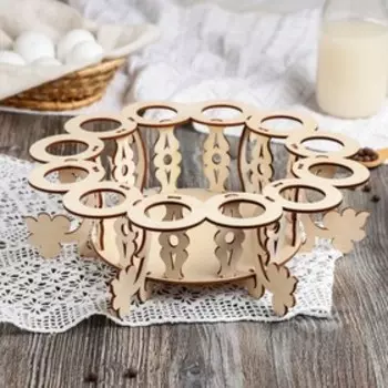 Подставка деревянная для яиц пасхальная Доляна, 12 ячеек, 262615 см