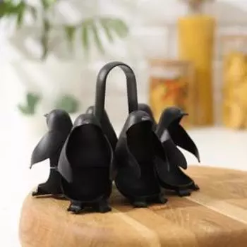 Подставка для яиц «Пингвинчики», 6 секций,121513 см, чёрная