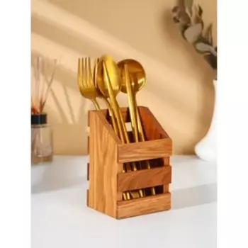 Подставка деревянная для столовых приборов Adelica, 9814 см, дуб