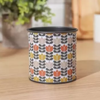 Подставка для столовых приборов металлическая «Фрукты и цветы», 8×8 см, цветы