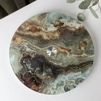 Подставка для торта вращающаяся Доляна «Мрамор оникс», d=32 см