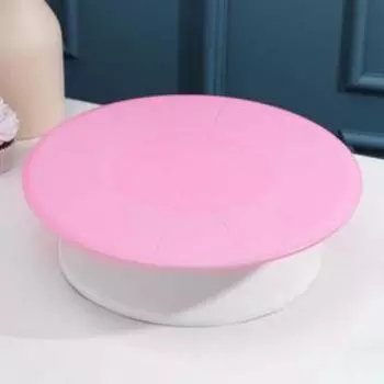 Подставка для торта вращающаяся Доляна «Мелоди», 278 см, пластик, розовая