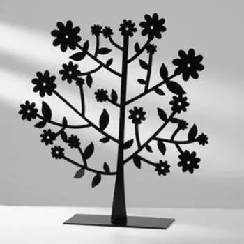 Подставка для украшений "Дерево", 19 х 5 х 20 см, цвет чёрный (фасовка 2шт)