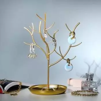 Подставка универсальная «Дерево», металл под золото, h=29 см, размер основы МИКС