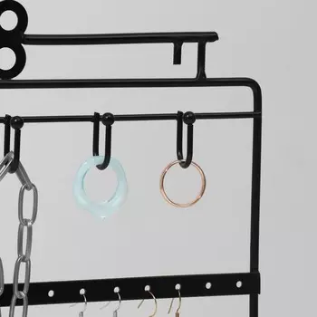 Подставка для украшений QF «Ключик» 201026, чёрная