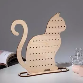 Подставка для украшений "Кошка" 20*15, толщина 4 мм, цвет бежевый