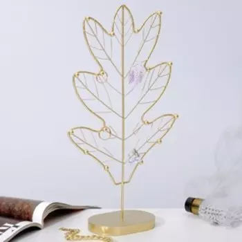 Подставка для украшений «Листок» 21838, цвет золото