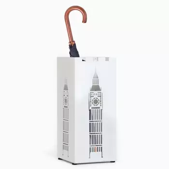 Подставка для зонтов "Биг-Бен" белая, 24х24х56см