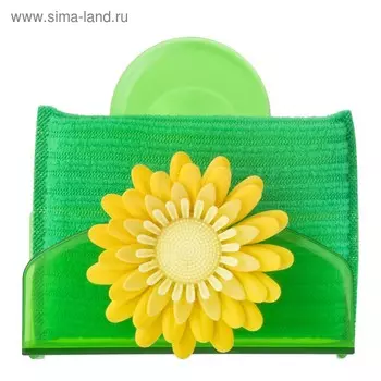 Подставка + губка Flower power, цвет МИКС