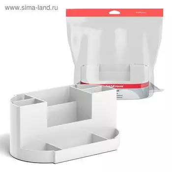 Подставка-органайзер для канцелярии ErichKrause Victoria, без наполнения, белая