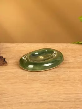 Подставка под благовония «Галька», 751 см, керамика, зелёная