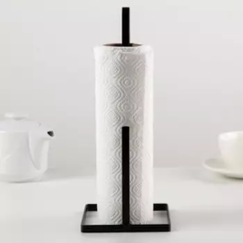 Держатель для бумажных полотенец Доляна «Лофт», 141429 см, чёрный