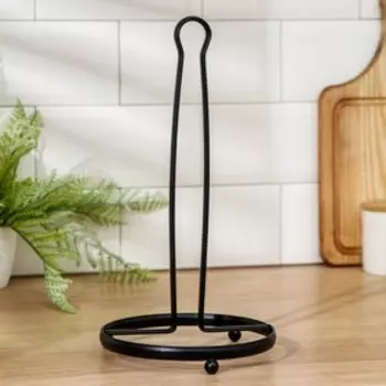 Подставка под бумажные полотенца Доляна «Лофт», 16×16×31 см, цвет чёрный