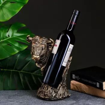 Подставка для бутылки «Бык», под бронзу, 162125 см