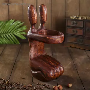 Подставка под бутылку дерево "Пара" 11х12х30 см