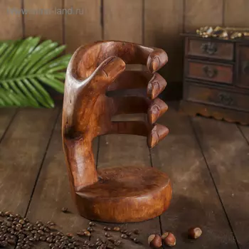 Подставка под бутылку «Рука», 141425 см, дерево