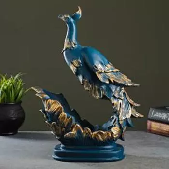 Подставка под бутылку "Павлин" синий, 16х13,5х36,5см