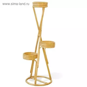 Подставка под цветы, натуральный ротанг, цвет медовый, 15/26