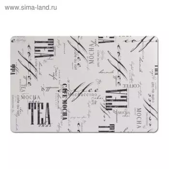 Подставка под горячее «Чай и кофе», 43,5 х 28,5 см, белая, пластик