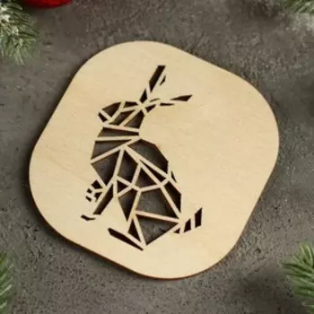 Подставка под горячее Доляна «Заяц 2023», 9×9 см