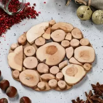 Подставка под горячее "Дубовая", 15х14 см