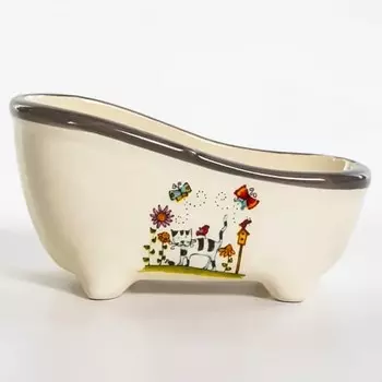 Подставка под губку Elrington «Полосатый кот», 12.7х6.7 см