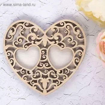 Подставка под кольца "Белое сердце"