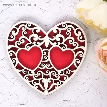 Подставка под кольца «Красное сердце»