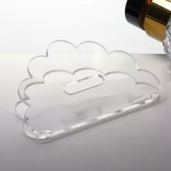 Подставка под кольцо "Облачко" 6*5, оргстекло 2мм, В ЗАЩИТНОЙ ПЛЁНКЕ, цвет прозрачный