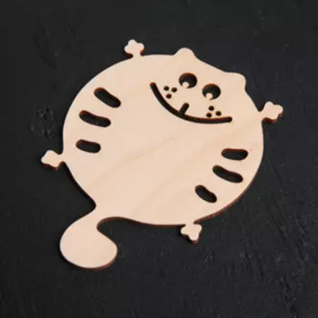 Подставка деревянная под кружку «Котёнок», 99 см