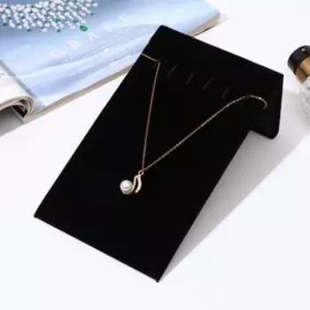 Подставка под кулоны QF, цепи, 6 крючков, 19.511.57 см, чёрная