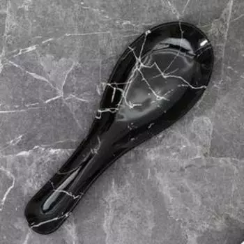 Подставка под ложку Доляна «Марбл чёрный», 23.58.31.5 см, стекло