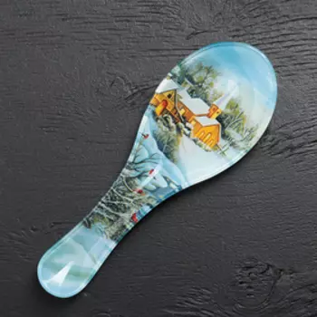 Подставка под ложку Доляна «Новый Год», 21,57,51,5 см, стекло