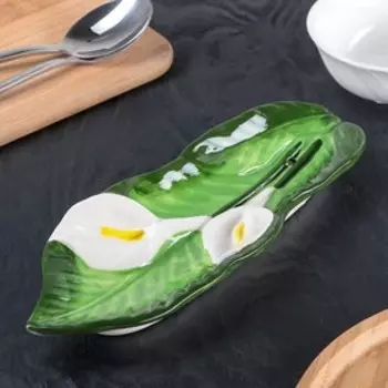 Подставка под ложку «Калла», 25×9,5×2,5 см