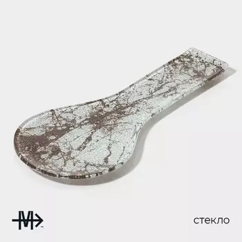 Подставка под ложку Magistro «Мрамор», 24111 см, стекло, белая