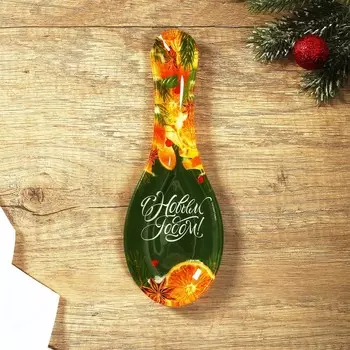 Подставка под ложку новогодняя «С Новым годом. Апельсины», 21.47.5 см