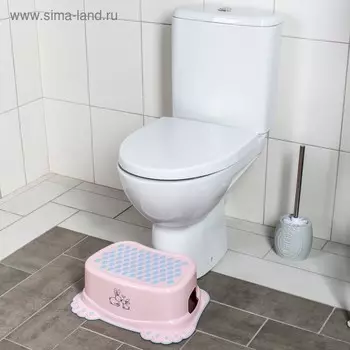 Подставка под ножки нескользящая «Кролики», цвет розовый