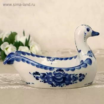 Подставка для половника «Уточка», 1321 см, фарфор, гжель