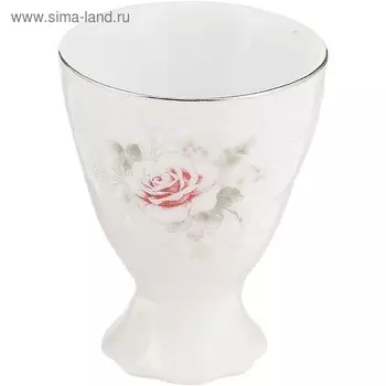 Подставка под яйцо Bernadotte, декор «Бледные розы, отводка платина»