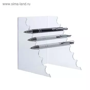 Подставка под ручки, наклонная горка, 10*11,5*12,5 см, оргстекло 2 мм, В ЗАЩИТНОЙ ПЛЁНКЕ