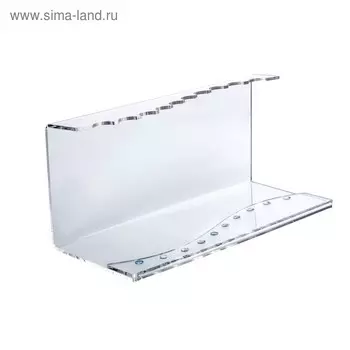 Подставка под ручки "Волна", оргстекло 2 мм в защитной плёнке, В ЗАЩИТНОЙ ПЛЁНКЕ