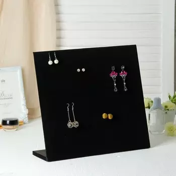 Подставка под серьги QF, 60 пар, 5 рядов, 33928 см, чёрная