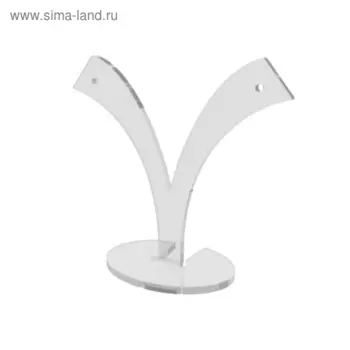 Подставка под серьги 90*90*40, оргстекло 3 мм, прозрачный, В ЗАЩИТНОЙ ПЛЁНКЕ