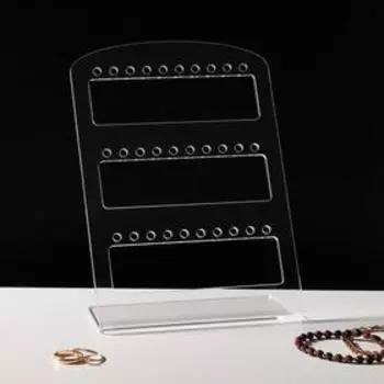 Подставка под серьги на 15 пар, 12.55.516.5 см, оргстекло 3 мм